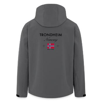 Trondheim Norwegen Koordinaten Reise Souvenir - Recycelte Männer Softshell-Jacke von Stanley/Stella - Anthrazit - Hinten - AI Model Male 185 light (185cm)