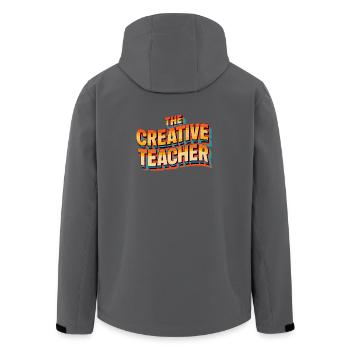 Kreative Lehrerin Teacher Bunt Geschenk - Recycelte Männer Softshell-Jacke von Stanley/Stella - Anthrazit - Hinten - AI Model Male 185 light (185cm)