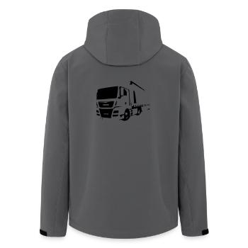 Truck2 - Recycelte Männer Softshell-Jacke von Stanley/Stella - Anthrazit - Hinten - AI Model Male 185 light (185cm)