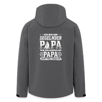 Segeln Segler Segel Shirt Segel Papa - Recycelte Männer Softshell-Jacke von Stanley/Stella - Anthrazit - Hinten - AI Model Male 185 light (185cm)