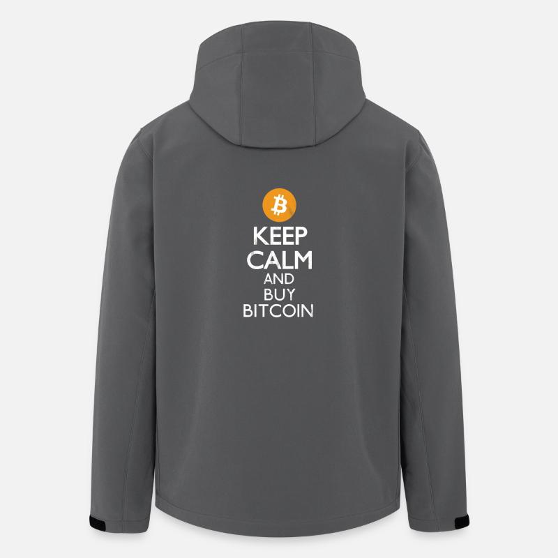 Keep calm and buy Bitcoin! - Men’s Recycled Softshell Jacket by Stanley/Stella - anthracite