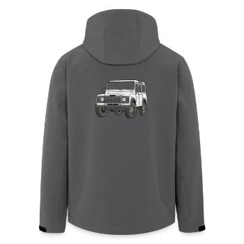 4x4 Defender 110 Adventure - Veste softshell homme en polyester recyclé Stanley/Stella - charbon - Dos - AI Model Male 185 light (185cm)
