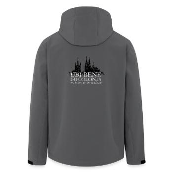 UBI BENE IBI COLONIA Köln Skyline Spruch - Recycelte Männer Softshell-Jacke von Stanley/Stella - Anthrazit - Hinten - AI Model Male 185 light (185cm)