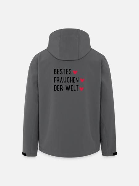 Bestes Frauchen der Welt - Recycelte Männer Softshell-Jacke von Stanley/Stella - Anthrazit