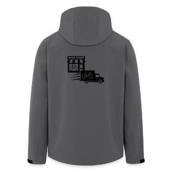 Magasin de vélos avec service de livraison - Veste softshell homme en polyester recyclé Stanley/Stella - charbon - Dos - AI Model Male 185 light (185cm)