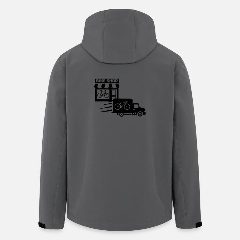 Fahrradgeschäft mit Lieferservice - Recycelte Männer Softshell-Jacke von Stanley/Stella - Anthrazit