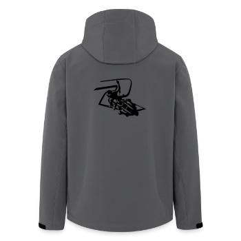 Nakedbike900 - Men’s Recycled Softshell Jacket by Stanley/Stella - anthracite - Back - AI Model Male 185 light (185cm)