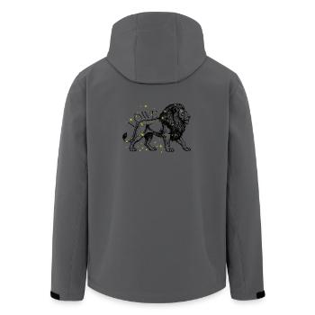 Leo Constellation – Golden Zodiac Leo - Men’s Recycled Softshell Jacket by Stanley/Stella - anthracite - Back - AI Model Male 185 light (185cm)