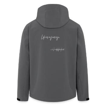 Life Journey Not Destination – Motivational Design - Men’s Recycled Softshell Jacket by Stanley/Stella - anthracite - Back - AI Model Male 185 light (185cm)