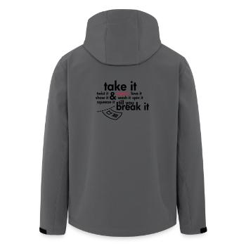 Take it & wear it.. - Recycelte Männer Softshell-Jacke von Stanley/Stella - Anthrazit - Hinten - AI Model Male 185 light (185cm)