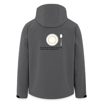 Tagesbedarf Brokkoli - Recycelte Männer Softshell-Jacke von Stanley/Stella - Anthrazit - Hinten - AI Model Male 185 light (185cm)