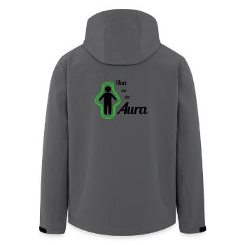 Aua an der Aura - Recycelte Männer Softshell-Jacke von Stanley/Stella - Anthrazit - Hinten - AI Model Male 185 light (185cm)