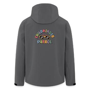 Tagesmutter Childminder Patrol Nanny - Recycelte Männer Softshell-Jacke von Stanley/Stella - Anthrazit - Hinten - AI Model Male 185 light (185cm)