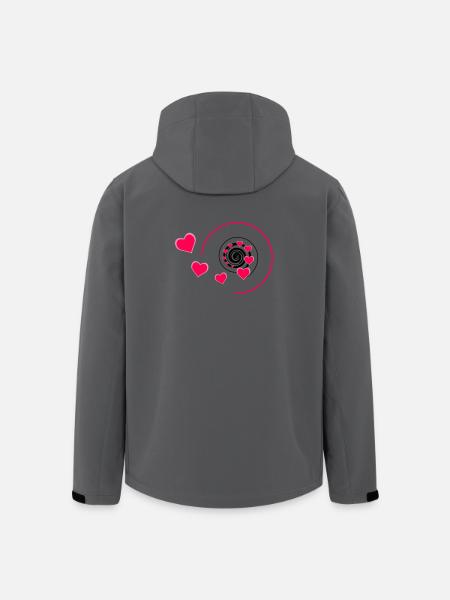 Love - Recycelte Männer Softshell-Jacke von Stanley/Stella - Anthrazit