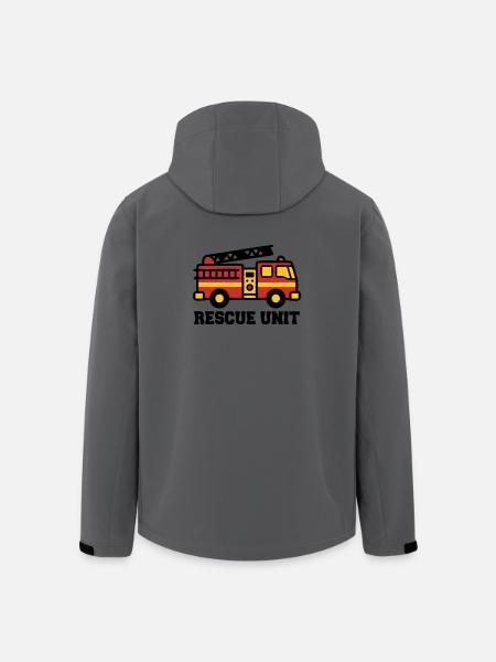 Fire Truck Logo - Men’s Recycled Softshell Jacket by Stanley/Stella - anthracite