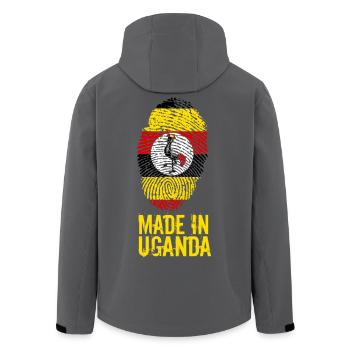 Made In Uganda - Recycelte Männer Softshell-Jacke von Stanley/Stella - Anthrazit - Hinten - AI Model Male 185 light (185cm)