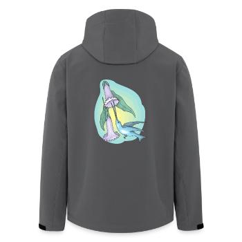 regenbogen sonne wolken wetter rainbow sun cloud28 - Recycelte Männer Softshell-Jacke von Stanley/Stella - Anthrazit - Hinten - AI Model Male 185 light (185cm)