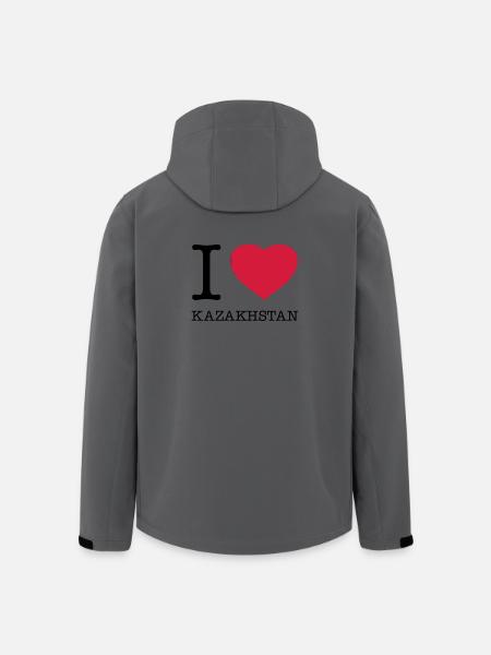 I LOVE KAZAKHSTAN Kasachstan - Men’s Recycled Softshell Jacket by Stanley/Stella - anthracite
