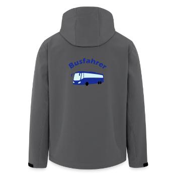 Busfahrer Design - Recycelte Männer Softshell-Jacke von Stanley/Stella - Anthrazit - Hinten - AI Model Male 185 light (185cm)