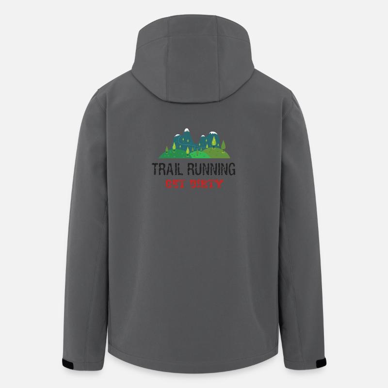 Trail Running – Werden Sie schmutzig! - Recycelte Männer Softshell-Jacke von Stanley/Stella - Anthrazit