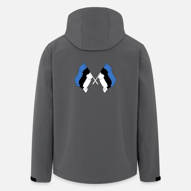 Zwei Flaggen Estland - Recycelte Männer Softshell-Jacke von Stanley/Stella - Anthrazit