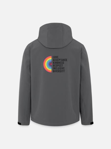 LGBT Pride Month - Liebe. Akzeptanz. Freundlichkeit. - Recycelte Männer Softshell-Jacke von Stanley/Stella - Anthrazit