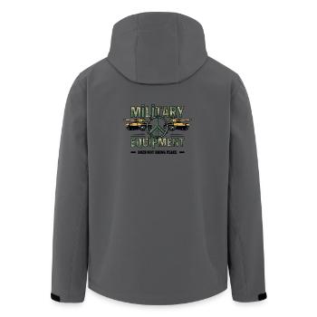 L’équipement militaire n’apporte pas la paix - Veste softshell homme en polyester recyclé Stanley/Stella - charbon - Dos - AI Model Male 185 light (185cm)
