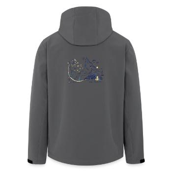 Outdoor Adventures - Recycelte Männer Softshell-Jacke von Stanley/Stella - Anthrazit - Hinten - AI Model Male 185 light (185cm)