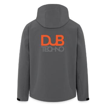 Dub Techno Logo T-Shirt - Recycelte Männer Softshell-Jacke von Stanley/Stella - Anthrazit - Hinten - AI Model Male 185 light (185cm)