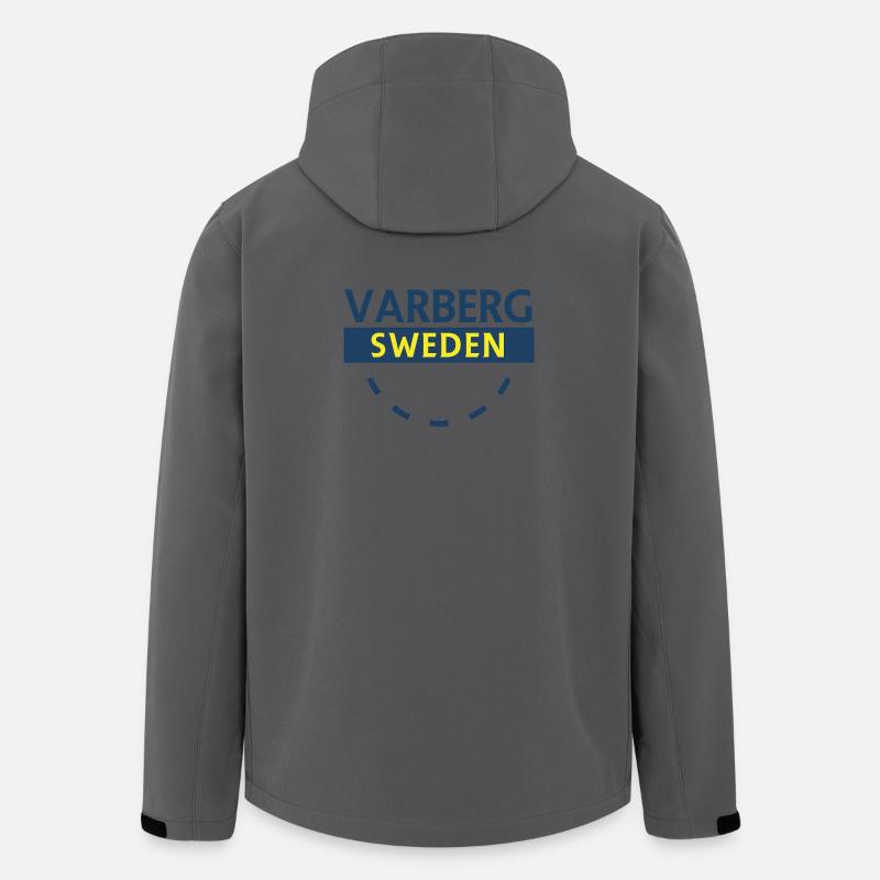 Varberg Schweden Emblem - Recycelte Männer Softshell-Jacke von Stanley/Stella - Anthrazit
