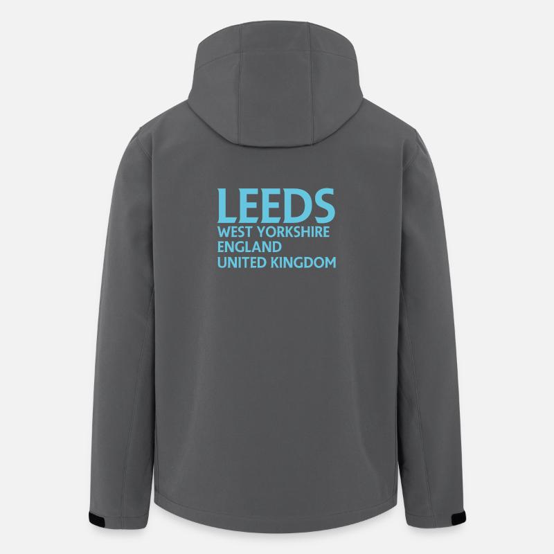 Leeds – England Liedtextdesign - Recycelte Männer Softshell-Jacke Discoverer von Stanley/Stella - Anthrazit