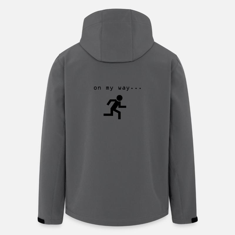 On my way - Veste softshell homme en polyester recyclé Stanley/Stella - charbon