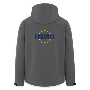 Erasmus EU-Sterne - Recycelte Männer Softshell-Jacke von Stanley/Stella - Anthrazit - Hinten - AI Model Male 185 light (185cm)