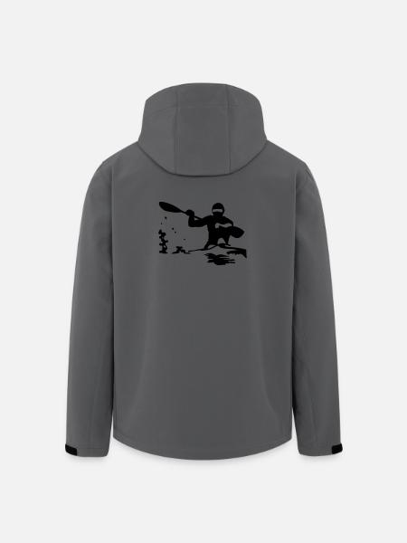 Kayak - Veste softshell homme en polyester recyclé Stanley/Stella - charbon