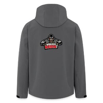 Weicher Kern - Böser Gorilla Spruch - Recycelte Männer Softshell-Jacke von Stanley/Stella - Anthrazit - Hinten - AI Model Male 185 light (185cm)