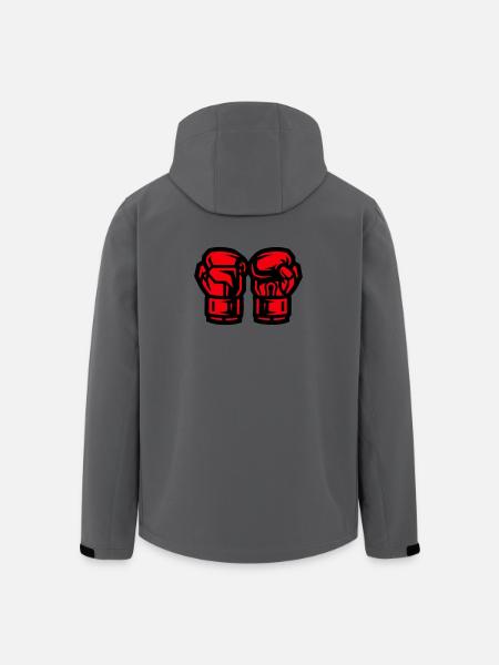 Symbole des gants de boxe Boxe - Veste softshell homme en polyester recyclé Stanley/Stella - charbon