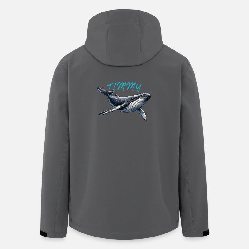 Timmy der Wal – Meeresfreund - Recycelte Männer Softshell-Jacke von Stanley/Stella - Anthrazit