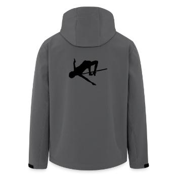 High jumper - Men’s Recycled Softshell Jacket by Stanley/Stella - anthracite - Back - AI Model Male 185 light (185cm)