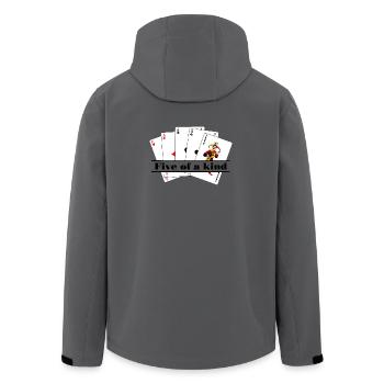 Fünffaches Textbanner - Recycelte Männer Softshell-Jacke von Stanley/Stella - Anthrazit - Hinten - AI Model Male 185 light (185cm)