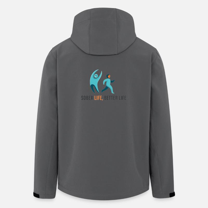 Sober Life.Better Life  - Recycelte Männer Softshell-Jacke von Stanley/Stella - Anthrazit