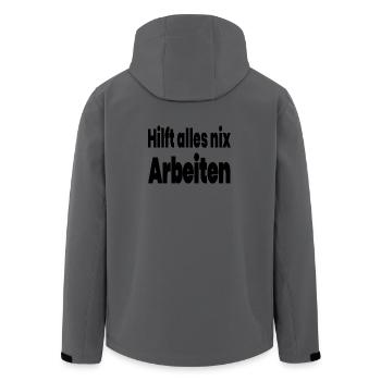 Arbeiten - Recycelte Männer Softshell-Jacke von Stanley/Stella - Anthrazit - Hinten - AI Model Male 185 light (185cm)