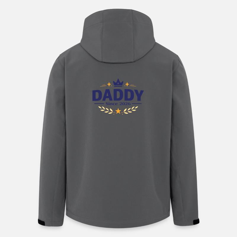 Daddy Since 2026 – Proud Dad Design - Men’s Recycled Softshell Jacket by Stanley/Stella - anthracite