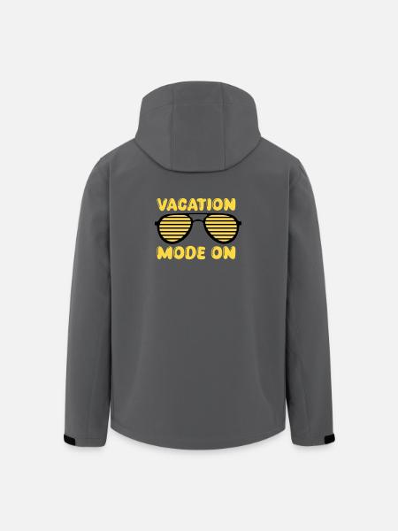 Vacation Mode On Retro - Men’s Recycled Softshell Jacket by Stanley/Stella - anthracite