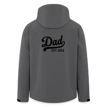 Dad Est 2026 Baseball Sportif Tail - Veste softshell homme en polyester recyclé Stanley/Stella - charbon - Dos - AI Model Male 185 light (185cm)