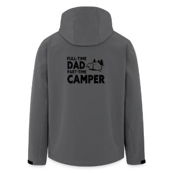 Full-Time Dad Part-Time Camper – Dad Gift - Men’s Recycled Softshell Jacket by Stanley/Stella - anthracite - Back - AI Model Male 185 light (185cm)