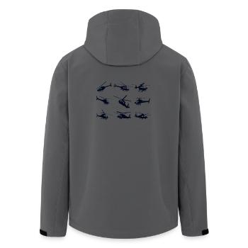 Helicopter Helicopeter - Men’s Recycled Softshell Jacket by Stanley/Stella - anthracite - Back - AI Model Male 185 light (185cm)