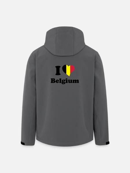 I love Belgium - Men’s Recycled Softshell Jacket by Stanley/Stella - anthracite