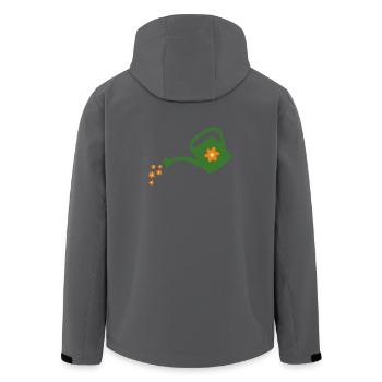 Blumen gießen Gießkanne (dunkel) - Recycelte Männer Softshell-Jacke von Stanley/Stella - Anthrazit - Hinten - AI Model Male 185 light (185cm)