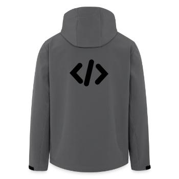 Programmer Code - Men’s Recycled Softshell Jacket by Stanley/Stella - anthracite - Back - AI Model Male 185 light (185cm)