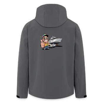 Funny If I Won The Lottery You'd Notice Yacht boat - Men’s Recycled Softshell Jacket by Stanley/Stella - anthracite - Back - AI Model Male 185 light (185cm)